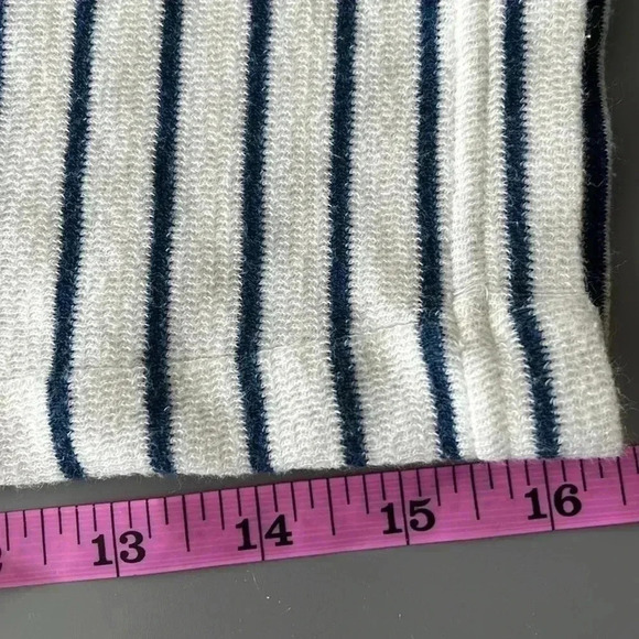 ❤️2/$30❤️[XS] BP. Drawstring Hoodie Cotton Knit  Blue/White Stripe Long Sleeve - Picture 8 of 8